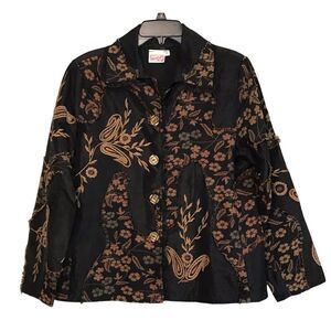 Beverly’s Black and Brown Embroidered Floral Jacket